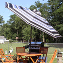Sunnydaze 9' Solar LED Outdoor Patio Umbrella with Tilt and Crank