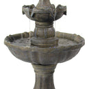 Sunnydaze Pineapple 2-Tier Solar Powered Fountain with Battery Backup Fountain - 33"