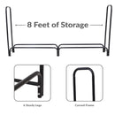 Sunnydaze Outdoor Steel Firewood Log Rack - 8'