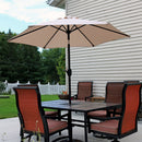 Sunnydaze Aluminum Outdoor Patio Umbrella with Tilt and Crank