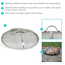 Sunnydaze Fire Pit Spark Screen - Steel Mesh Spark Cover