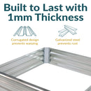 Sunnydaze Galvanized Steel Raised Garden Bed
