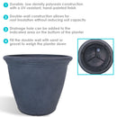 Sunnydaze Anjelica Polyresin Outdoor Flowerpot Planter