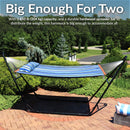 Sunnydaze 2-Person Quilted Fabric Double Hammock with Pillow