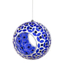 Sunnydaze Round Mosaic Glass Hanging Bird Feeder - 6"