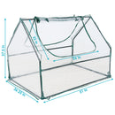 Sunnydaze Mini Greenhouse with 2 Side Doors - Clear