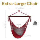 Sunnydaze Outdoor Extra Large Caribbean Polyester Rope Hammock Chair