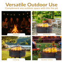 Sunnydaze 29" Cauldron Outdoor Wood-Burning Fire Pit with Spark Screen