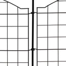Sunnydaze 5-Piece Arched Grid Steel Decorative Garden Fence Panels - 12.5' Overall