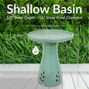 Sunnydaze Glazed Ceramic Outdoor Bird Bath