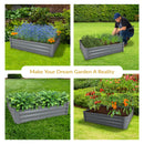 Sunnydaze Steel Raised Garden Bed