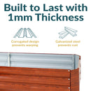 Sunnydaze L-Shaped Galvanized Steel Raised Garden Bed