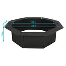 Sunnydaze Octagon Heavy-Duty Steel Fire Pit Ring - 30" Inside Diameter