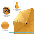 Sunnydaze Aluminum Outdoor Patio Umbrella with Tilt and Crank
