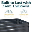 Sunnydaze Galvanized Steel Raised Garden Bed