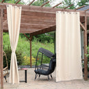 Sunnydaze Beige Outdoor Room Darkening Curtains