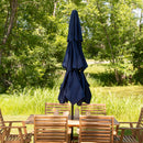 Sunnydaze 10 ft 3-Tier Large Patio Umbrella with Tilt and Crank - Navy