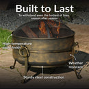 Sunnydaze Cauldron Outdoor Fire Pit with Spark Screen