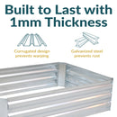 Sunnydaze Galvanized Steel Raised Garden Bed