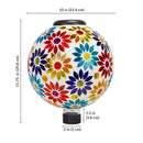 Sunnydaze Glass Mosaic Solar Garden Gazing Globe - 10"