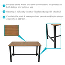 Sunnydaze 47.25" W x 31.25" D European Chestnut Patio Dining Table