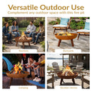 Sunnydaze Rustic Cast Iron Fire Pit Bowl with Stand