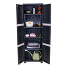 Sunnydaze 4-Shelf Plastic Lockable Storage Cabinet - 72"