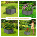 Sunnydaze 41" Steel Hexagon Raised Garden Bed