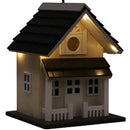Sunnydaze Decorative Wooden Hanging Bird House with Solar Light - 9.25"