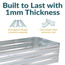Sunnydaze Galvanized Steel Raised Garden Bed