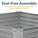Sunnydaze Steel Raised Garden Bed