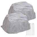 Sunnydaze Polyresin Landscape Rock Cover with Stakes