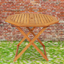Sunnydaze Meranti Wood Octagon Outdoor Folding Patio Table