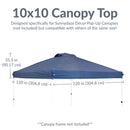 Sunnydaze Premium Oxford Fabric Pop-Up Canopy Shade with Vent