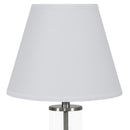 Sunnydaze Glass Cylinder Table Lamp Set of 2 with Shade - 27.75" H - Plug-In Electric