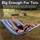Sunnydaze 2-Person Quilted Fabric Double Hammock with Pillow