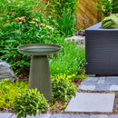 Sunnydaze Gleeful Garden Metal Outdoor Bird Bath - UV-Resistant Finish