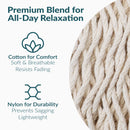 Sunnydaze Family Size Handwoven Thick Cord Mayan Hammock