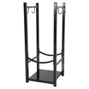 Sunnydaze Indoor/Outdoor Tall Firewood Storage Rack with Tool Holders