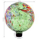 Gazing globe dimension image.