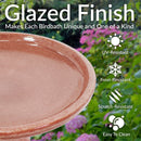 Sunnydaze Glazed Ceramic Outdoor Bird Bath