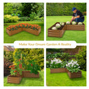 Sunnydaze L-Shaped Galvanized Steel Raised Garden Bed