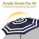 Sunnydaze Aluminum Outdoor Patio Umbrella with Tilt and Crank