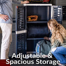 Sunnydaze Plastic Lockable Storage Cabinet with 3 Adjustable Shelves
