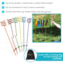 Sunnydaze Heavy-Duty Outdoor Drink Holder Stakes