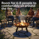 Sunnydaze Rustic Cast Iron Fire Pit Bowl with Stand