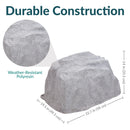 Sunnydaze Low-Profile Artificial Landscape Rock Cover with Stakes