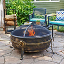 Sunnydaze Cauldron Outdoor Fire Pit with Spark Screen