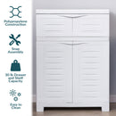 Sunnydaze Plastic Garage Storage Cabinet with Adjustable Shelf - 34.5"