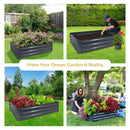 Sunnydaze Galvanized Steel Raised Garden Bed